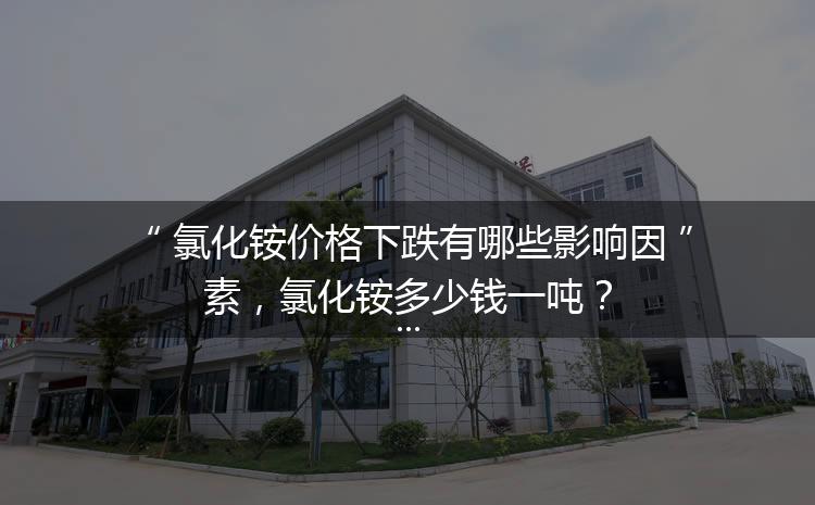 氯化銨價(jià)格下跌有哪些影響因素，氯化銨多少錢一噸？